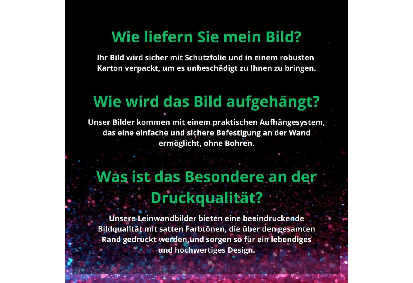 Wallarena Leinwandbild Abstrakt Grün Gold Kunst XXL - Bild 5