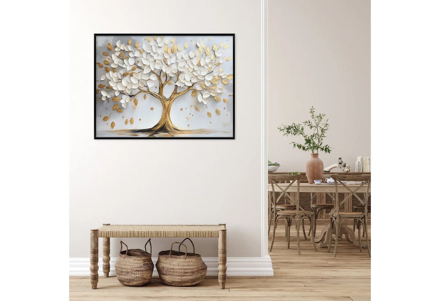 WALLARENA Leinwandtapete Blumen 120x80cm Bunt