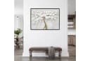 Wallarena Leinwandbild Abstrakt Blumen Gold Baum Modern Deko XXL Bild 1