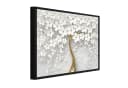 Wallarena Leinwandbild Abstrakt Blumen Gold Baum Modern Deko XXL Bild 2