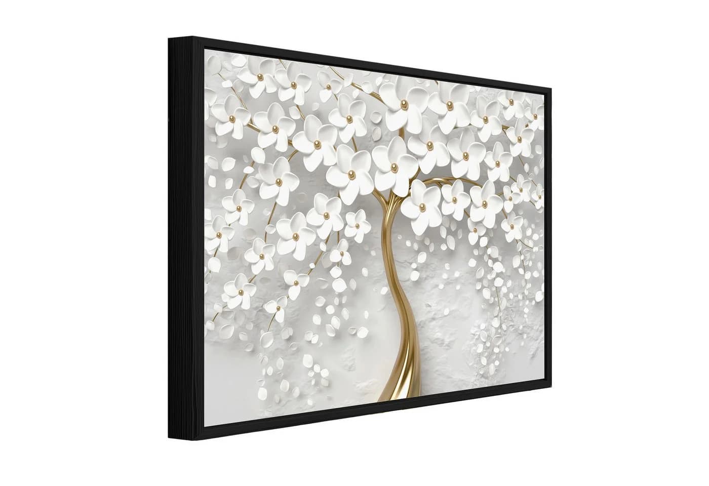 Wallarena Leinwandbild Abstrakt Blumen Gold Baum Modern Deko XXL - Bild 2
