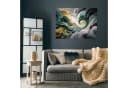 Wallarena Leinwandbild Abstrakt Grün Weiß Modern XXL Bild 1