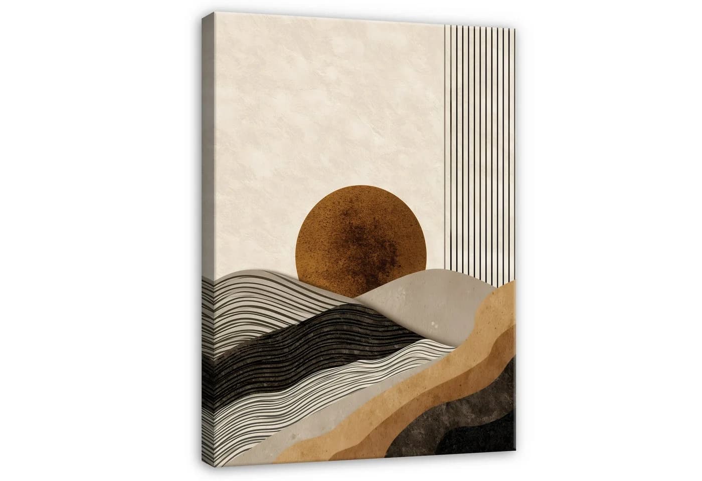WALLARENA Leinwandbild Abstrakt Art Deco Beige Modern - Bild 2