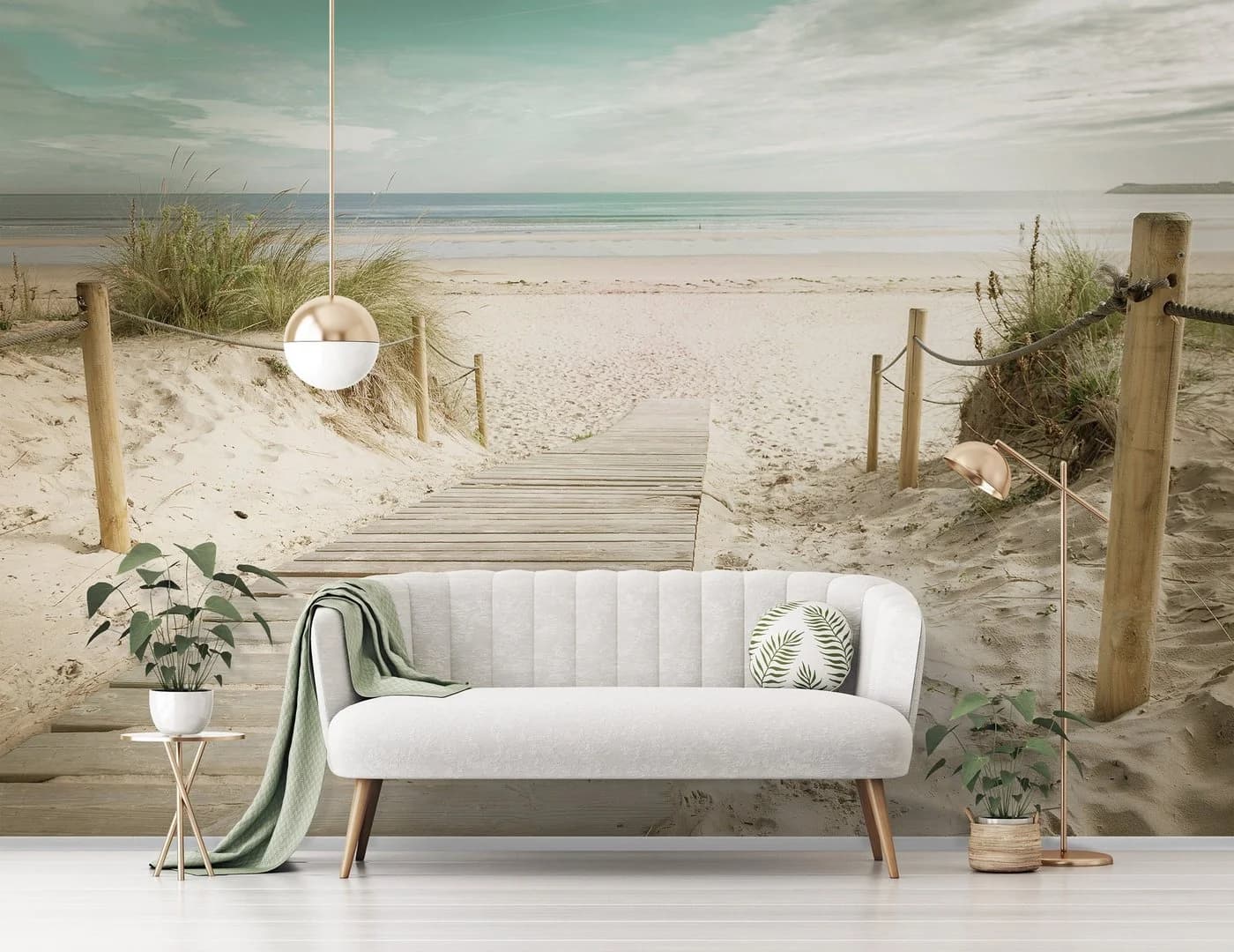Wallarena Vlies-Fototapete Strand Meer Natur Nordsee Ostsee