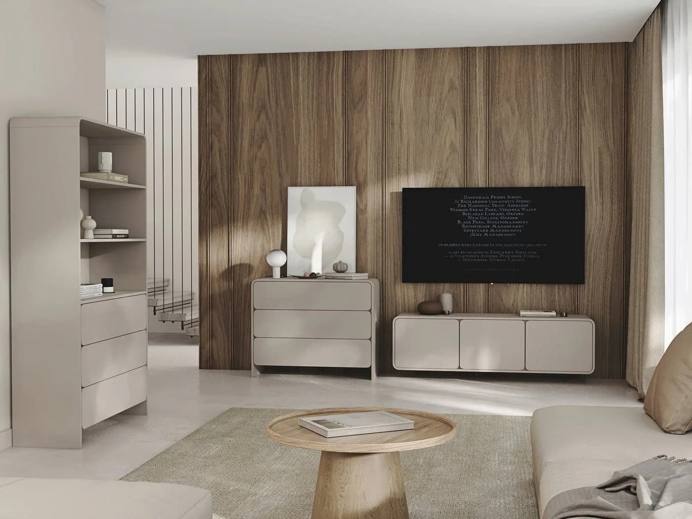 Selsey Kommode LUMMO Stauraumkommode 3 Schubladen Beige Modern