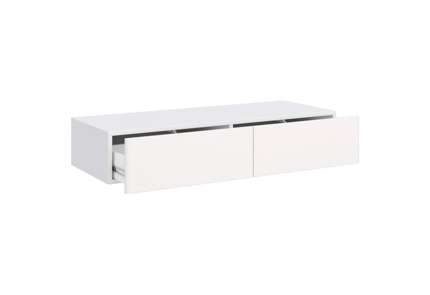 Selsey Schminktisch OLIO Wandhängend Weiß 2 Schubladen - Bild 3