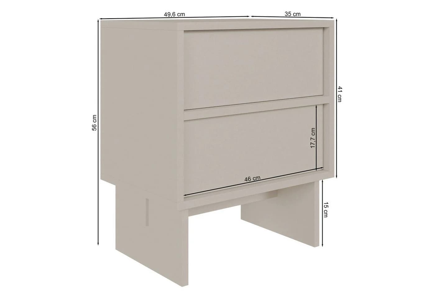 Selsey Nachttisch SANVA mit 2 Schubladen Walnuss - Bild 4