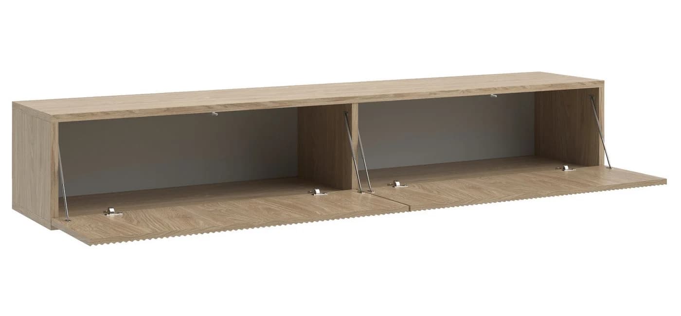 Selsey TV-Schrank NOLIE hängend 2-türig mit Lamellenfronten Holzoptik Eiche - Bild 5