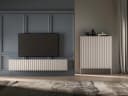 Selsey TV-Schrank DERRIVA Hängend 3 Türen mit Riffelungen 170 cm Bild 1