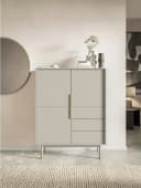 Selsey Highboard VIVIARO Grau-Beige Modern mit Soft-Close Bild 2