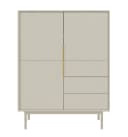Selsey Highboard VIVIARO Grau-Beige Modern mit Soft-Close Bild 3