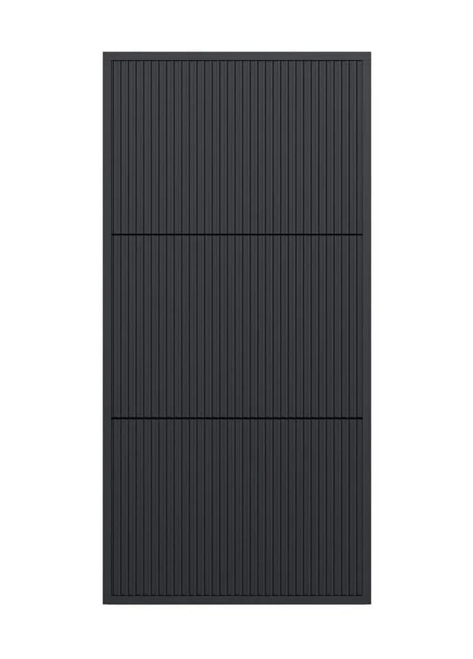 Selsey Hängeschuhschrank VELDIO Wand-Schuhkipper 3 Klappen Grau Beige - Bild 4