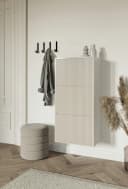 Selsey Hängeschuhschrank VELDIO Wand-Schuhkipper Grau Beige 3 Klappen Bild 2