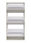 Selsey Hängeschuhschrank VELDIO Wand-Schuhkipper Grau Beige 3 Klappen Bild 5