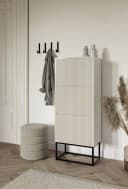 Selsey Schuhschrank VELDIO mit geriffelten Fronten und Metallgestell Bild 2