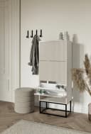 Selsey Schuhschrank VELDIO mit geriffelten Fronten und Metallgestell Bild 3