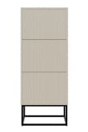 Selsey Schuhschrank VELDIO mit geriffelten Fronten und Metallgestell Bild 4