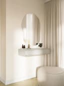 Selsey Konsolentisch WUWU Hängekonsole mit Schublade Graubeige Modern Bild 1