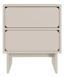 Selsey Nachttisch WUWU Graubeige 2 Schubladen Push-to-Open Bild 4