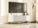 Selsey TV-Schrank WUWU 3-türig Grau Beige Push-to-Open Bild 1