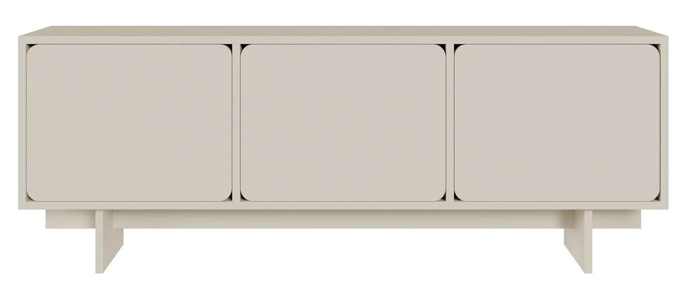 Selsey TV-Schrank WUWU 3-türig Grau Beige Push-to-Open - Bild 4