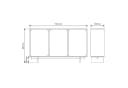Selsey Sideboard WUWU 3-türig Push-to-Open Graubeige Bild 5