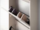 Selsey Schuhschrank CALETTO 3 Klappen Japandi Beige Schwarz Bild 4