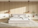 Selsey Polsterbett ALEGRE mit Bettkasten und wasserfestem Samtbezug Hellbeige Bild 2