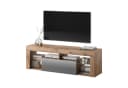 Selsey TV-Lowboard Bianko Asymmetrisch Grau/Weiß Hochglanz Bild 4