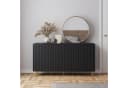 Selsey Sideboard BELLO 3-türig mit Lamellenfronten und goldenen Beinen Bild 1
