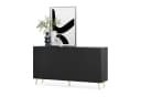 Selsey Sideboard BELLO 3-türig mit Lamellenfronten und goldenen Beinen Bild 2