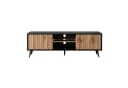 Selsey TV-Schrank BELLO Schwarz Lamellenfronten LED Bild 4