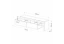 Selsey TV-Schrank ASTEN Asymmetrisches Lowboard Wotan-Eiche Schwarz Bild 4
