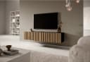 Selsey TV-Schrank TELIRE Hängend Schwarz Eiche 2 Lamellenfronten Bild 1