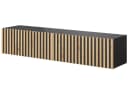 Selsey TV-Schrank TELIRE Hängend Schwarz Eiche 2 Lamellenfronten Bild 3
