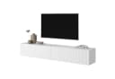 Selsey TV-Schrank VELDIO Hängeboard Weiß Geriffelt Push-to-Open Bild 2