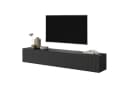 Selsey TV-Schrank VELDIO Hängeboard geriffelt Push-to-Open Matt Schwarz Bild 2