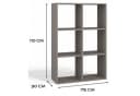 Selsey Standregal MALAX Beige Modernes Regal mit 4, 6 oder 8 Fächern Bild 4