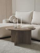 Selsey Couchtisch Ovo, Couchtisch rund mit Holznachbildung, 76 cm Bild 2
