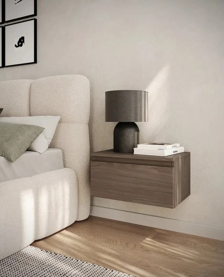 Selsey Nachttisch BEMMI Wandnachttisch mit Schublade 48 cm