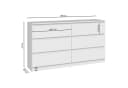 Selsey Kommode MALWA Stauraumkommode Weiß/Grau Bild 5