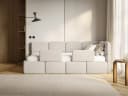 Selsey Kinderbett CLOUDY mit Bettkasten und Rausfallschutz in Beige Samt Bild 2