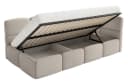 Selsey Kinderbett CLOUDY mit Bettkasten und Rausfallschutz in Beige Samt Bild 3