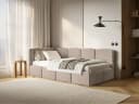 Selsey Jugendbett CLOUDY mit Eck-Kopfteil und Bettkasten Beige Bild 1