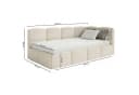 Selsey Jugendbett CLOUDY mit Eck-Kopfteil und Bettkasten Beige Bild 4