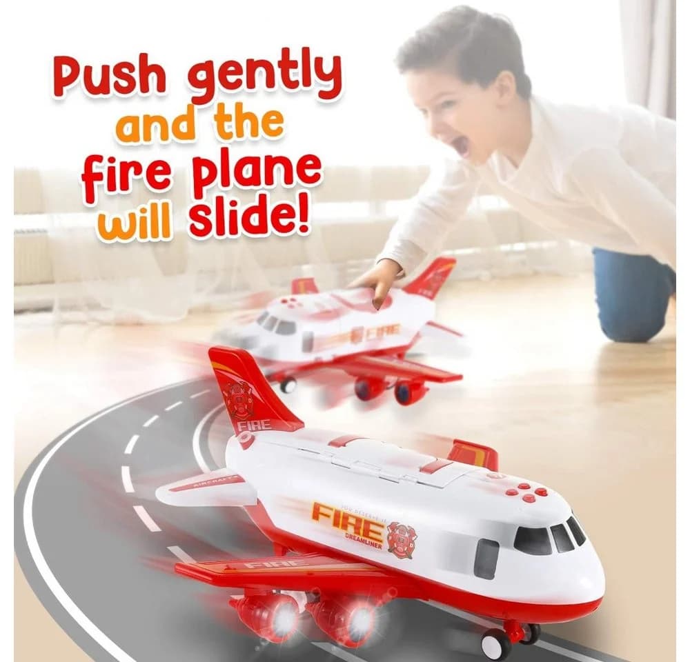 Ikonka Flugzeugtransporter-Set mit Soundeffekten und Lichtern - Bild 3