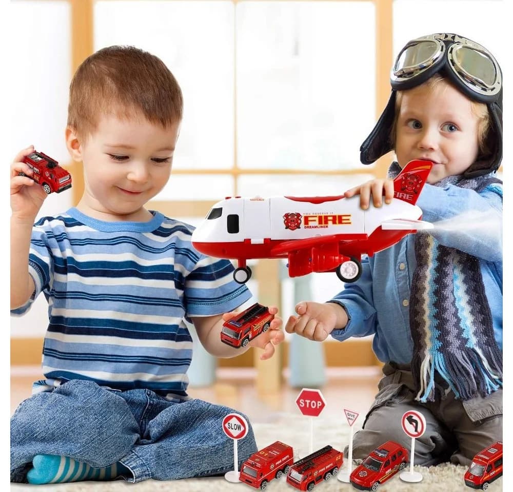 Ikonka Flugzeugtransporter-Set mit Soundeffekten und Lichtern - Bild 4