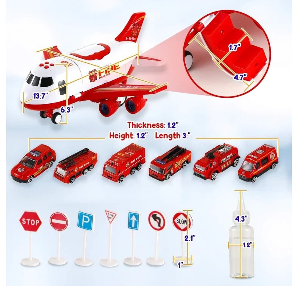 Ikonka Flugzeugtransporter-Set mit Soundeffekten und Lichtern - Bild 5