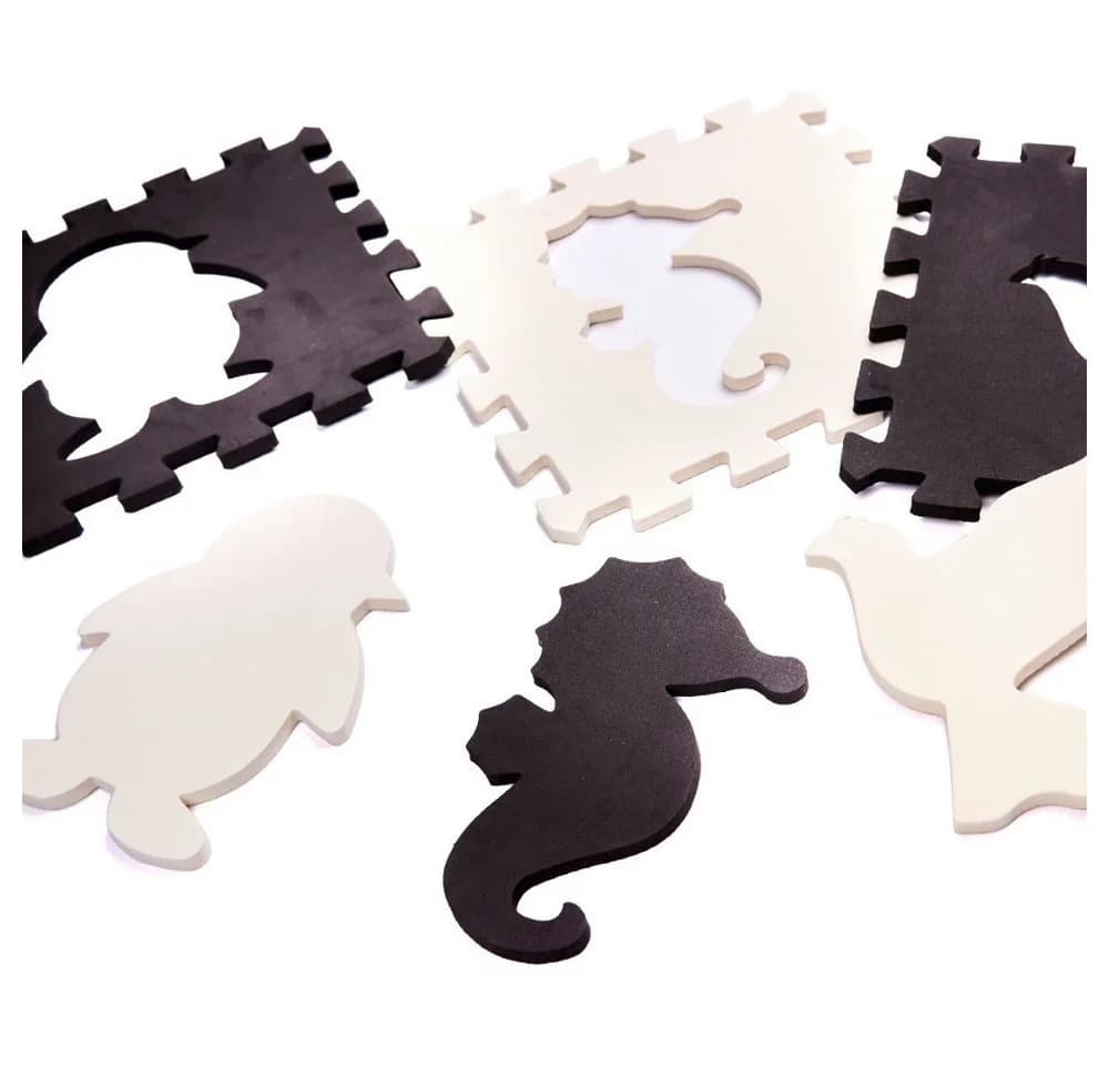 Ikonka Kinderpuzzle Matte Schwarz/Weiß EVA Schaumstoff - Bild 4