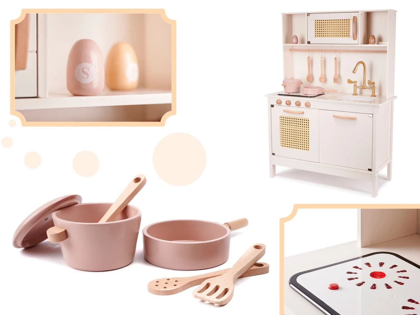Ikonka Kinderküche Holz Spielküche Kinder Spielzeugküche - Bild 3